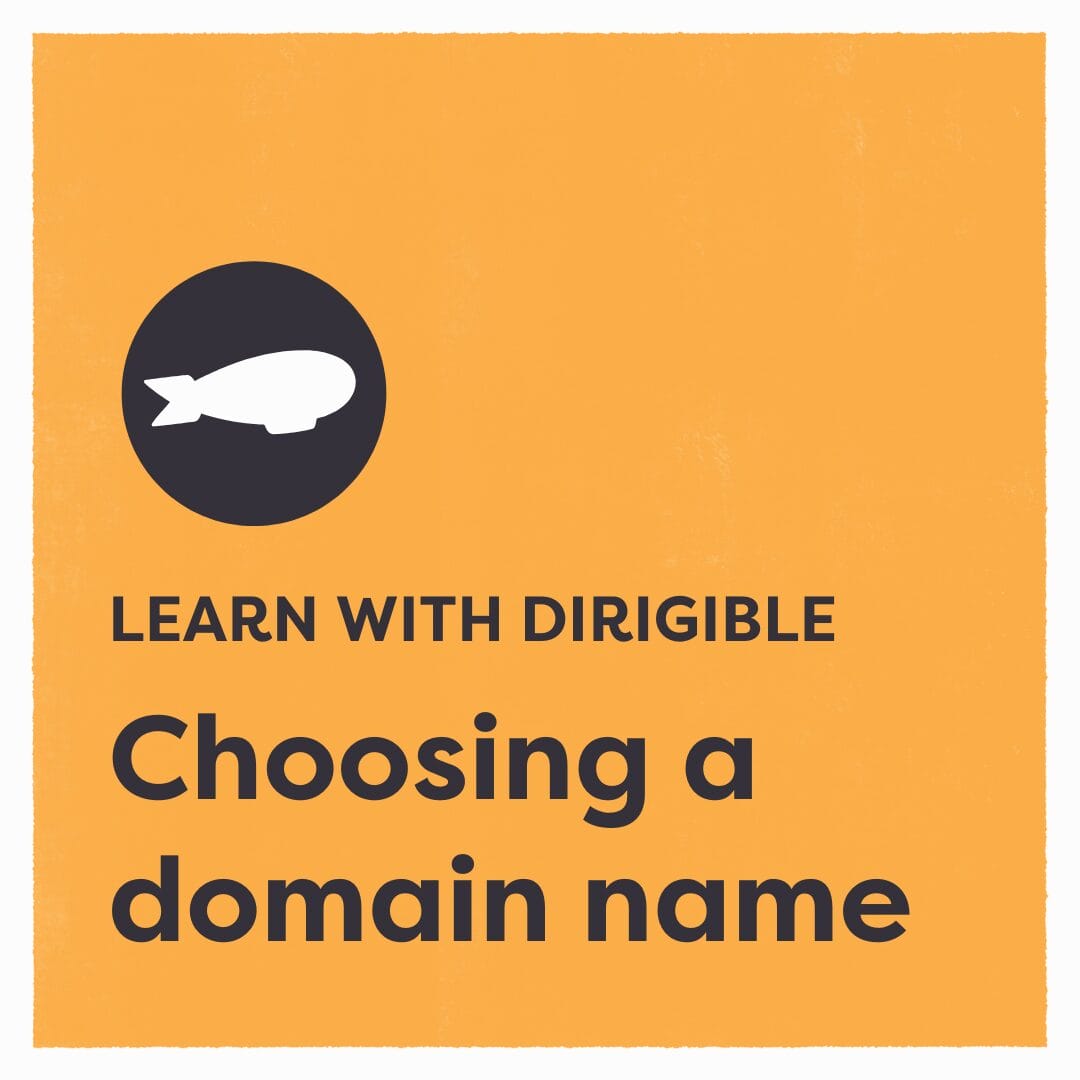 Choosing a domain name guide cover